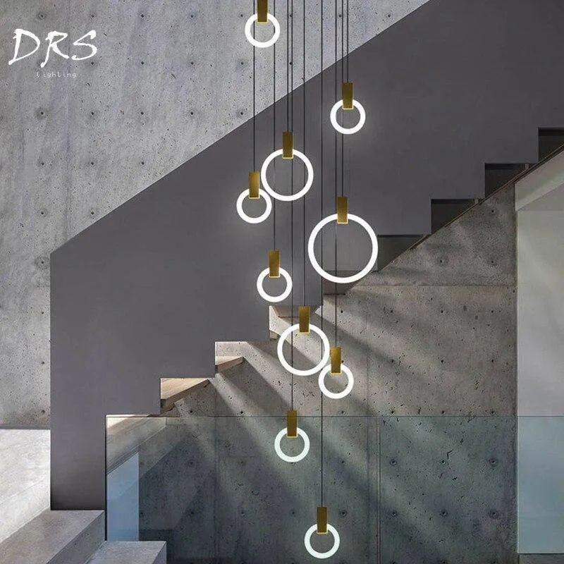 Suspension design cercle eclaire scandinave