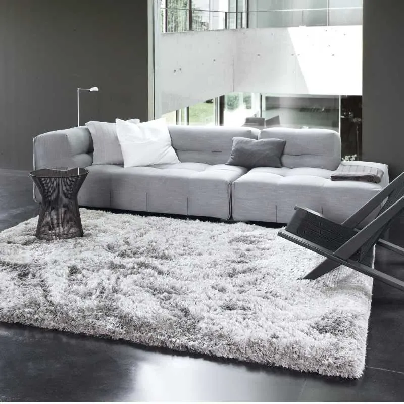 Tapis Gris clair pour salon gris