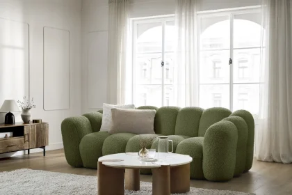 Tapis pour canapé vert