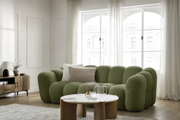 Tapis pour canapé vert