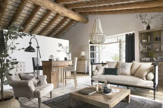bar maison avec meuble de récupération