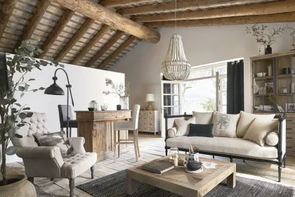 bar maison avec meuble de récupération