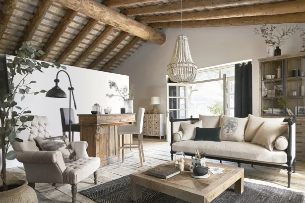 bar maison avec meuble de récupération
