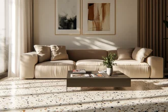 leffet terrazzo de la salle de bain au salon pourq 1 0 39639