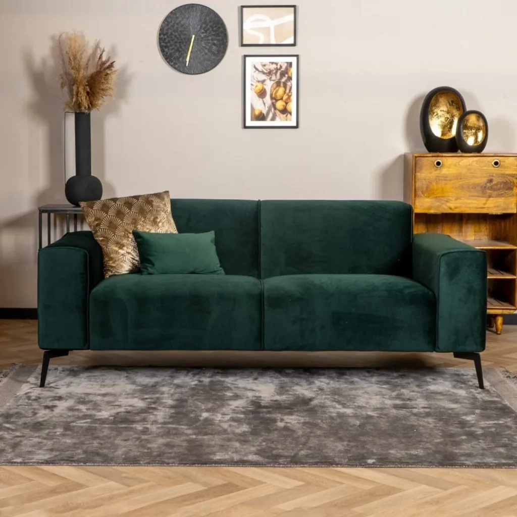 tapis pour canapé vert velours