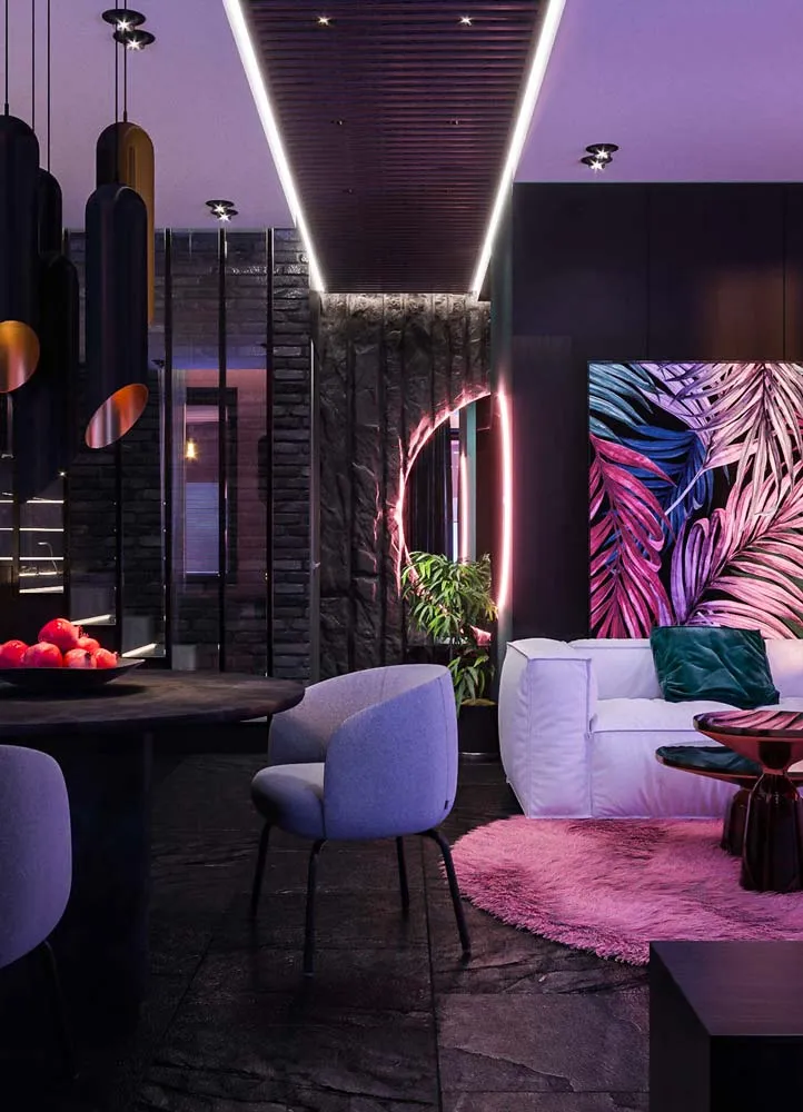 tendance néon décoration intérieure