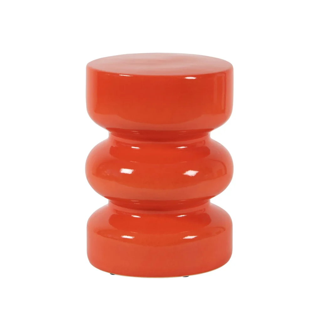 Joseph - Bout de canapé en grès orange - maison du monde