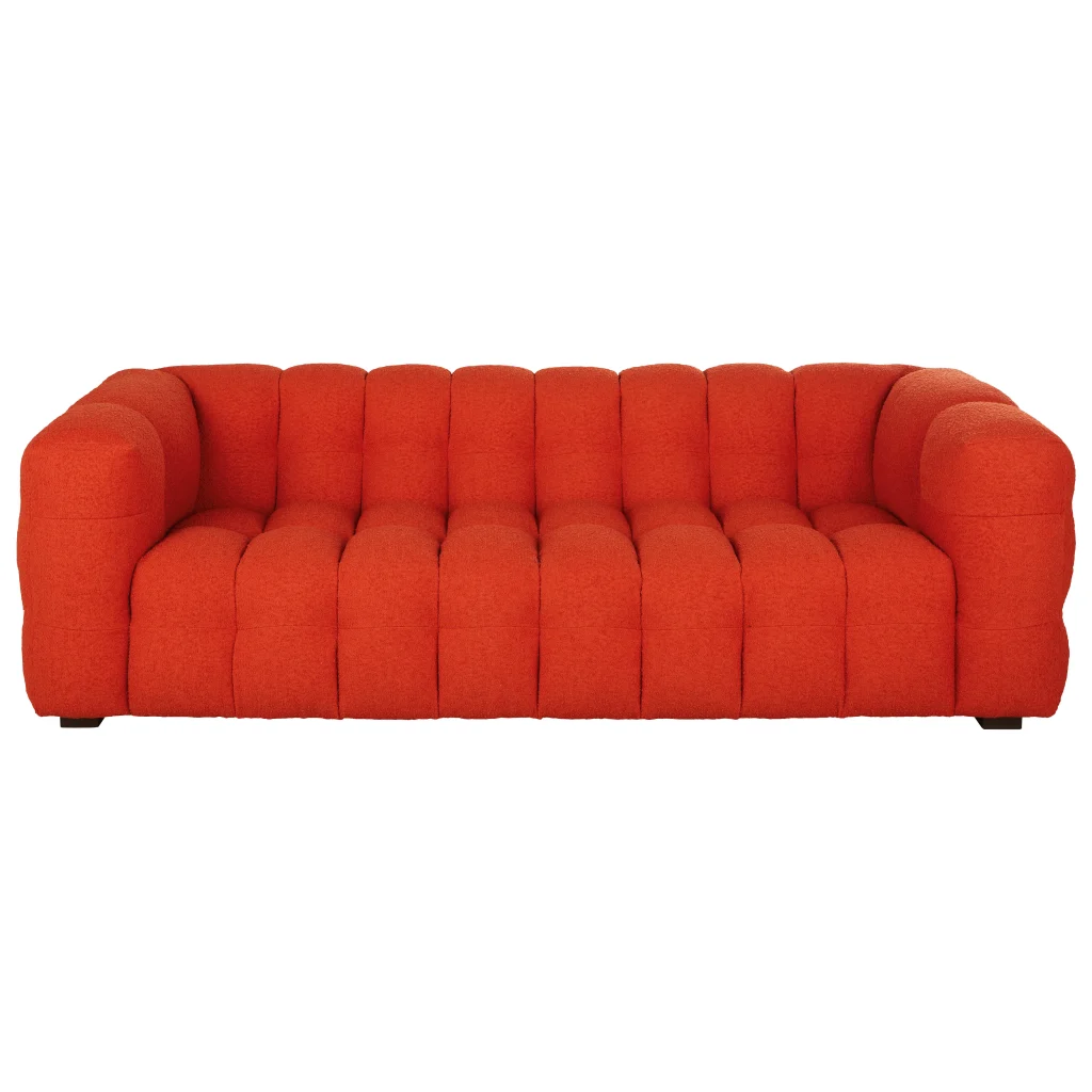 Lilo Canapé nuage 3-4 places bouclettes orange maison du monde